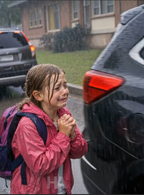 A 6-year-old girl was left in the rain, crying at the school gate… just so they could follow their other child… They forgot I had given them my entire life.