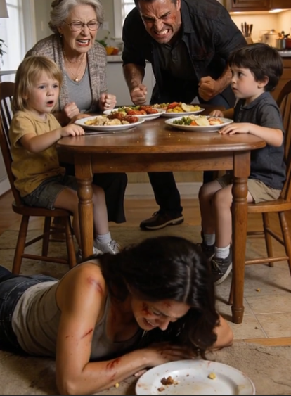 “Let her kids eat first,” my mother-in-law said, sliding the full plates across the table while my children stared at the crumbs left behind