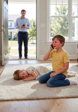 A single phone call destroyed a father’s sense of control. Reid thought his children were safe—until his seven-year-old son whispered, “Dad… she won’t wake up.” They had been alone far longer than anyone knew. What really happened? Scroll down to the comments to find out.