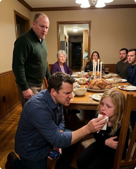 At a family dinner, my brother-in-law SLAPPED my 10-year-old daughter so hard she tumbled out of her chair. His mother gave a smug little smile and said, "That’s what brats deserve." Around the table, nobody moved. I didn’t raise my voice... I just called one person. Ten minutes later