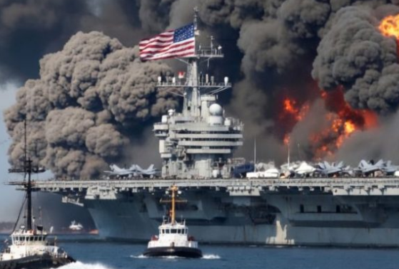 Shocking reports are circulating that a Russian Su-57 stealth fighter pilot has allegedly carried out a devastating strike on a U.S. aircraft carrier reportedly transporting more than 700 tanks.