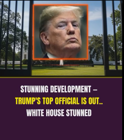 "Stunning Development — Trump's Top Official Is OUT.. White House Stunned"