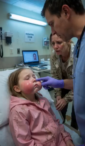 the only ER physician on the night shift, I was examining a 7-year-old girl