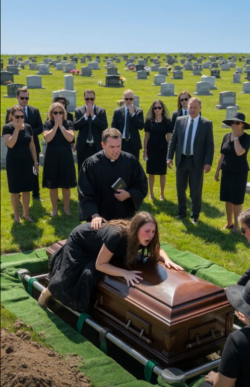 The cemetery was too bright for a funeral.