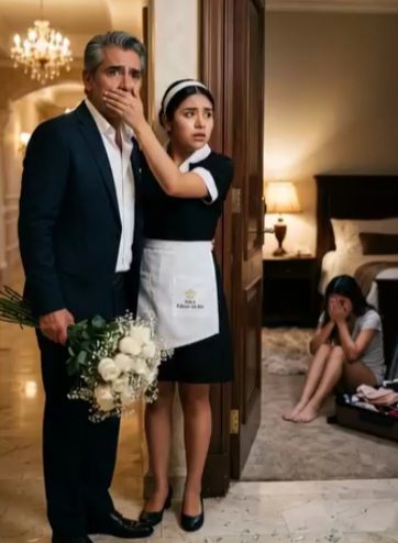 The millionaire returned home without warning…
