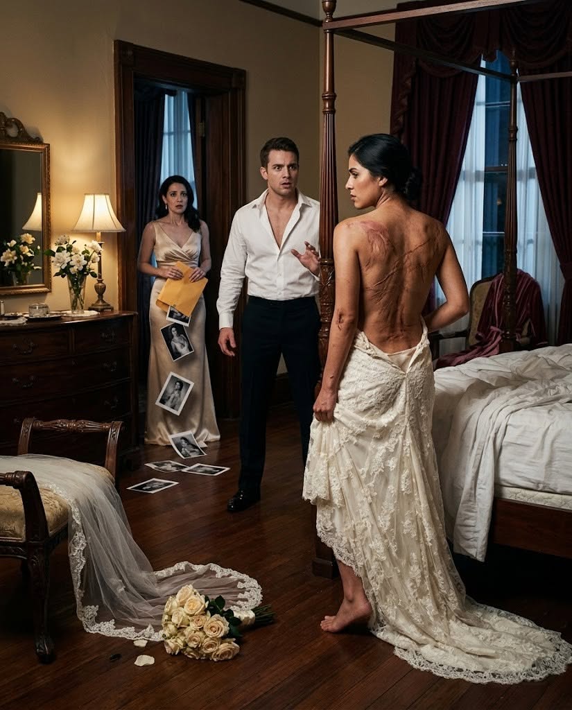 The first thing I saw on my wedding night was the way my husband stepped back from me when my dress hit the floor.