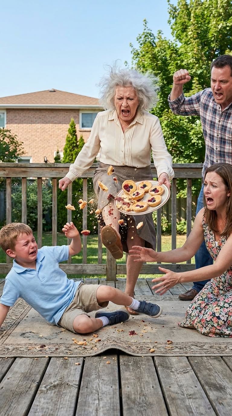 My Mother-In-Law Kicked My 7-Year-Old Son’s Homemade Pecan Pies Across Our Backyard Deck And Told Him He Wasn’t Real Family