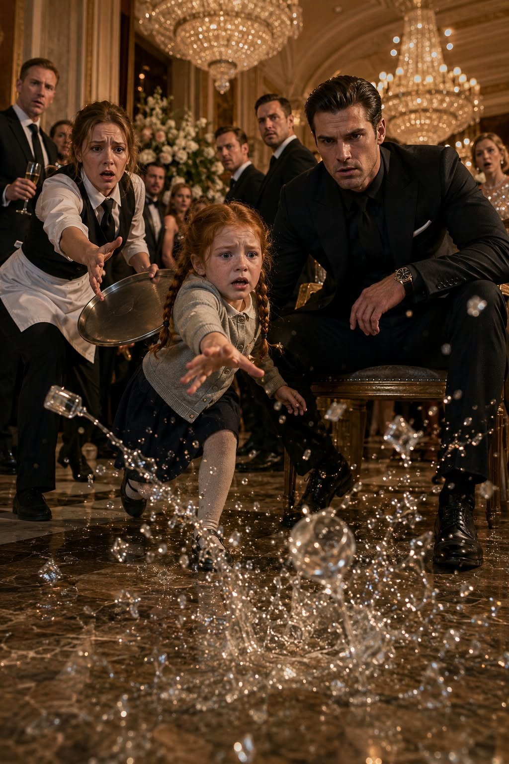 Tiny Girl Reads Lips of 4 Japanese Men at Gala and Urgently Slaps Plate Before Mafia Boss Tastes the
