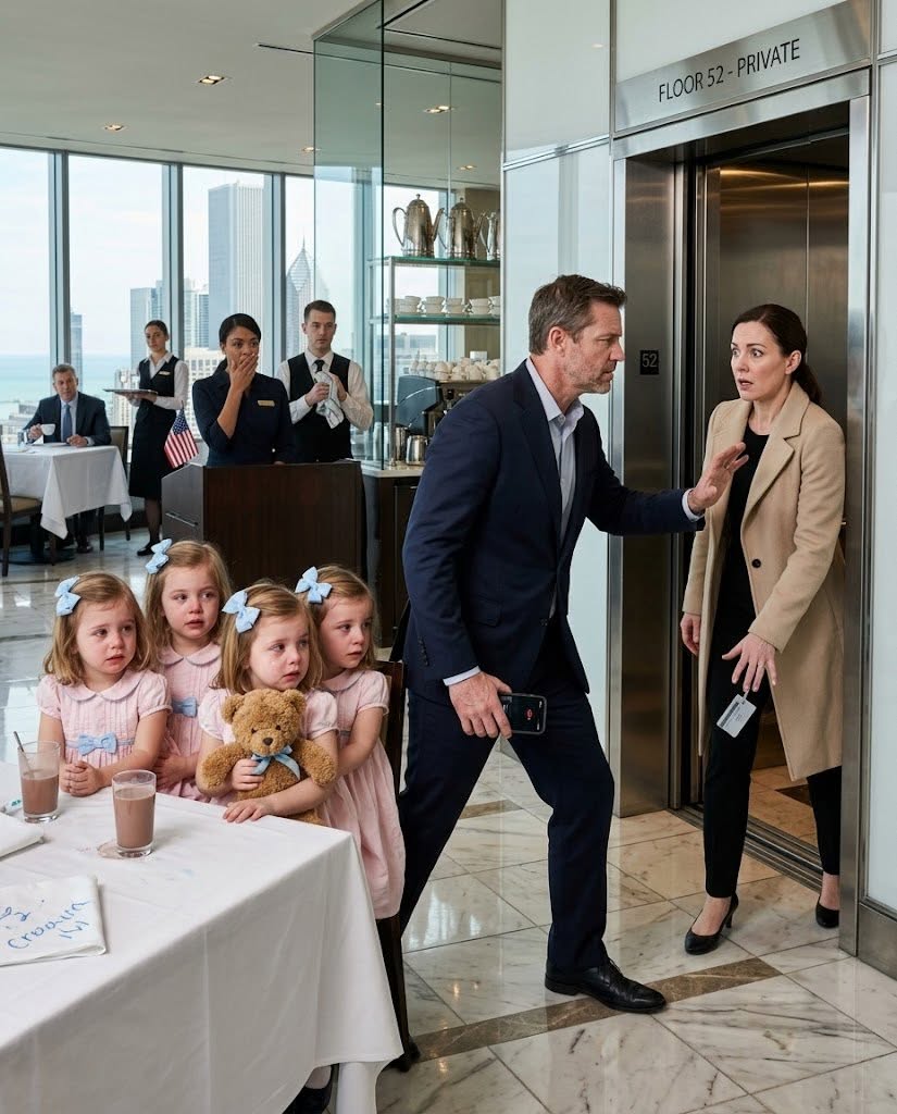 A widowed millionaire brought his 4-year-old triplet daughters into his $38 million