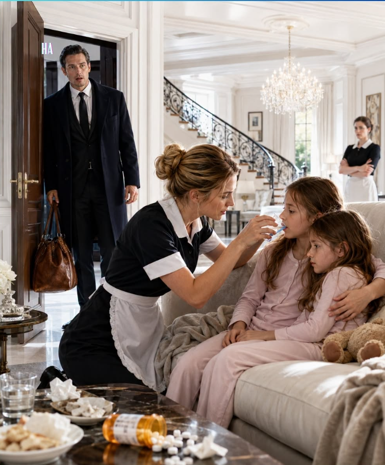 The Millionaire Pretended to Leave for Chicago and Discovered the Maid Was the Only One Keeping His Daughters Alive Inside