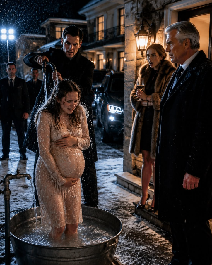 My Husband Forced Me to Bathe Outside While Pregnant—But He Didn’t Know My Billionaire Father Was Watching