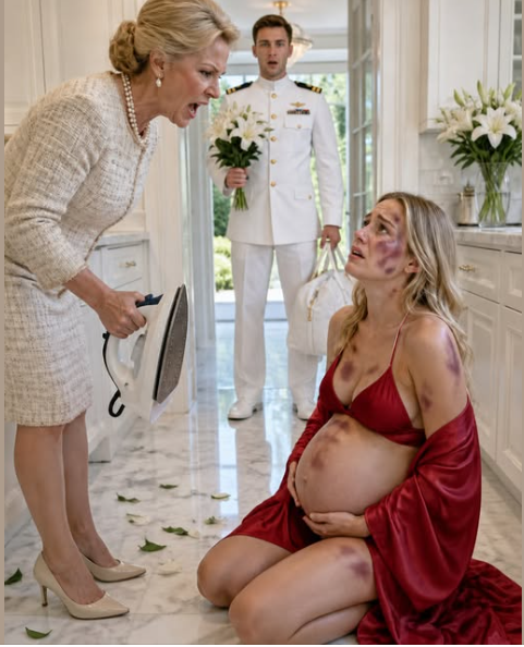 My mother-in-law raised the scorching iron toward my eight-month pregnant belly