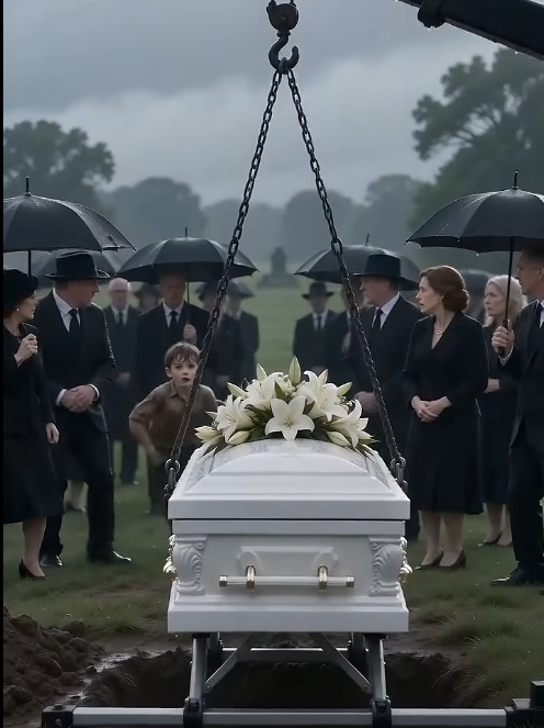 The funeral was interrupted by a scream that shattered the silence of the d.e.ad