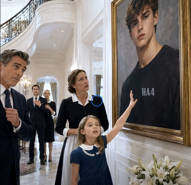 the maid’s daughter saw the CEO’s dead son in a portrait and whispered one sentence that made his entire mansion go silent