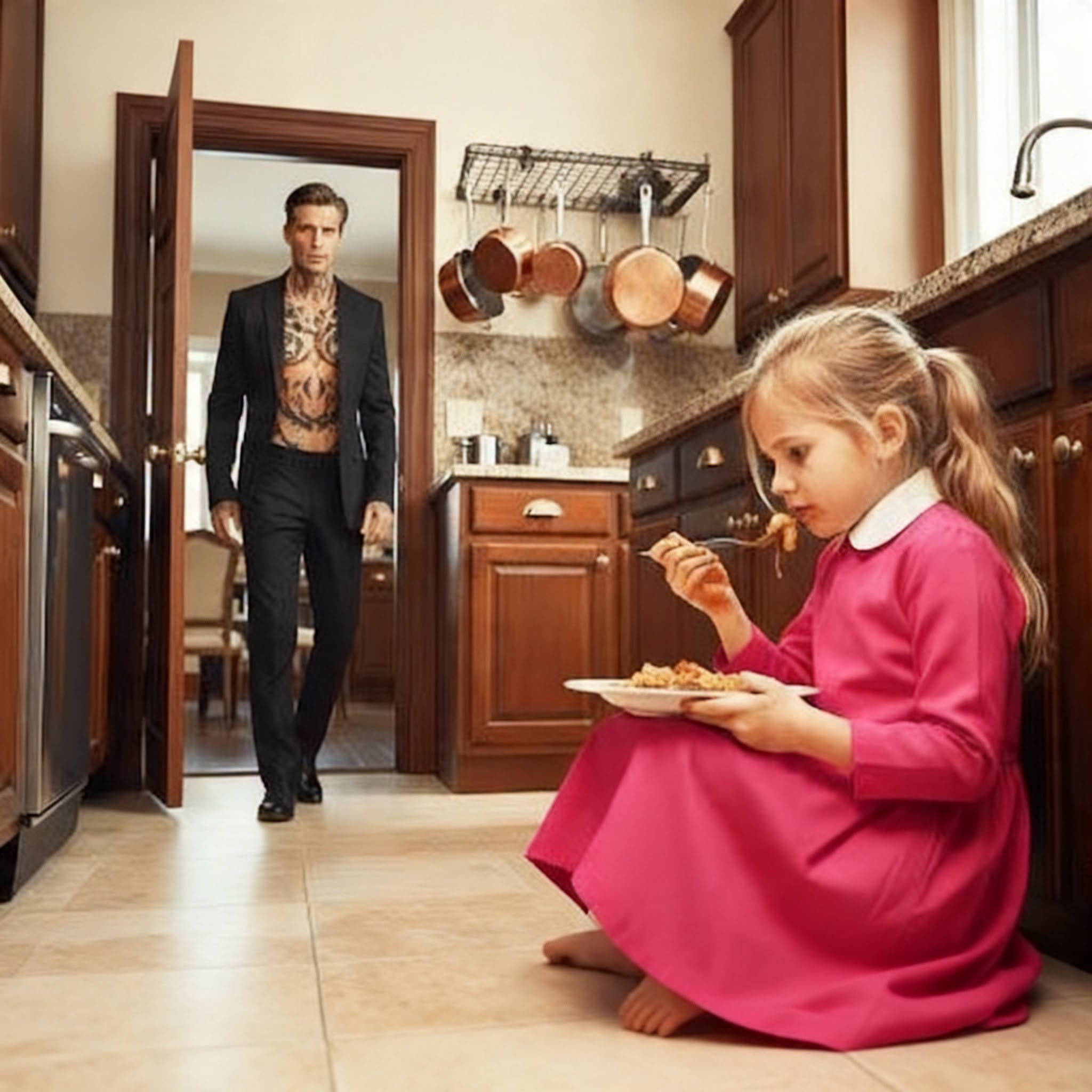THE MAFIA BOSS FOUND HIS MAID’S STARVING DAUGHTER EATING DISCARDED FOOD IN HIS PANTRY