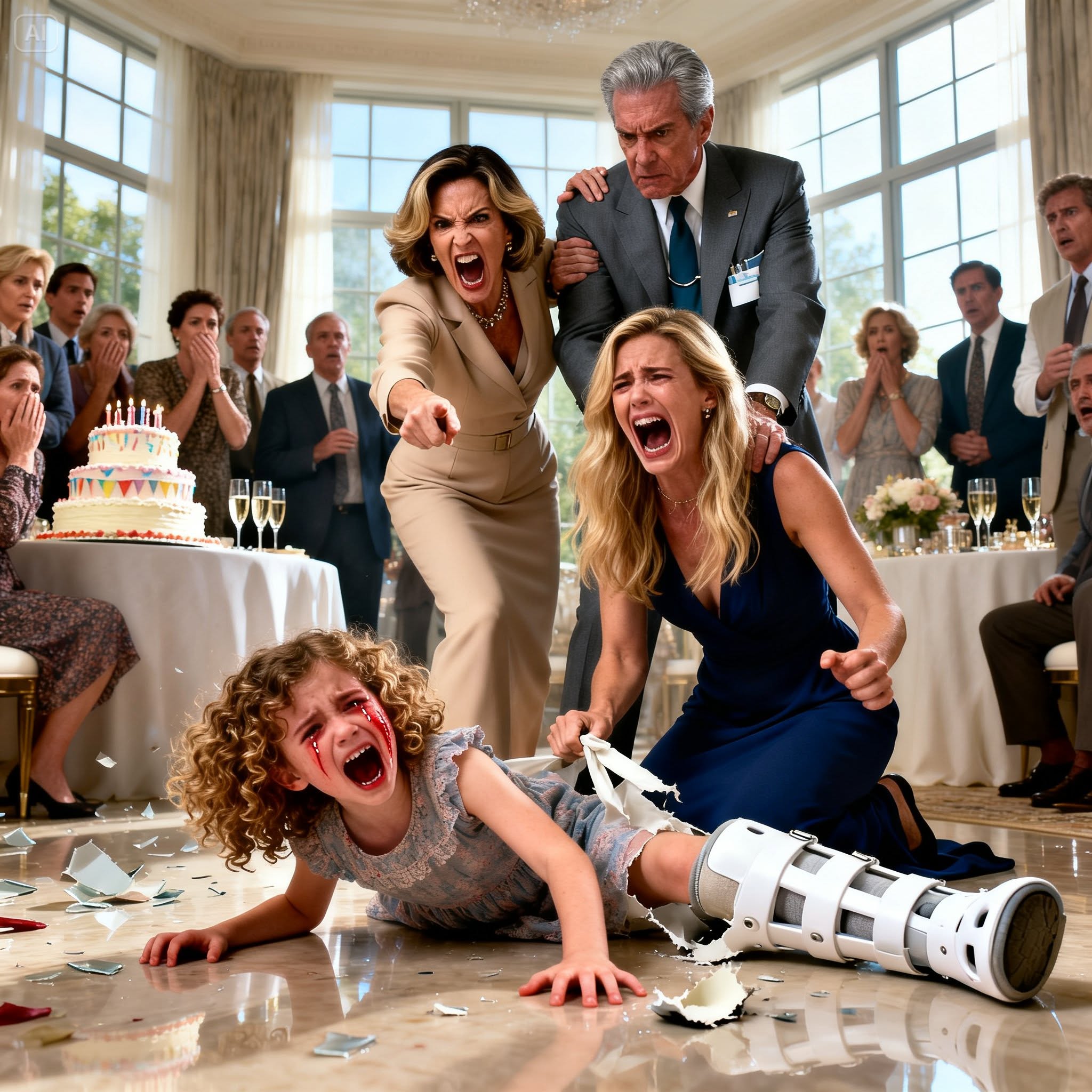 There is no heartbreak like watching your own family laugh while your child begs for help on the floor