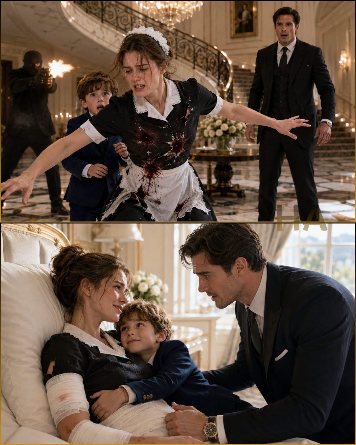 The moment the piercing scream rang out, the silent maid rushed forward, taking three bullets to protect the heir to a billionaire mafia family