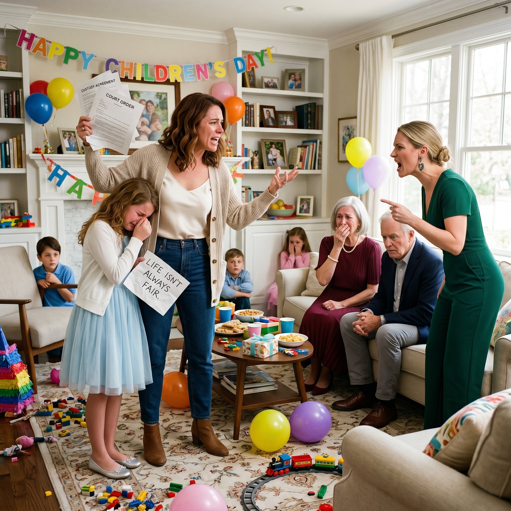 When I arrived at my parents’ house, my children were sitting in the corner with empty
