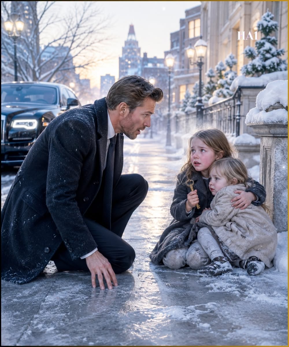 The millionaire found two little girls abandoned on a freezing sidewalk—and the key in the older sister’s fist exposed the deal meant to erase them