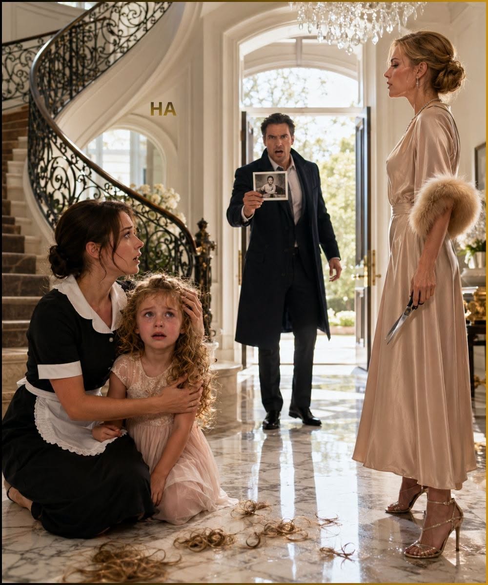 She Cut the Maid’s Little Girl’s Curls to Prove the Mansion Was Hers, but the Billionaire Came