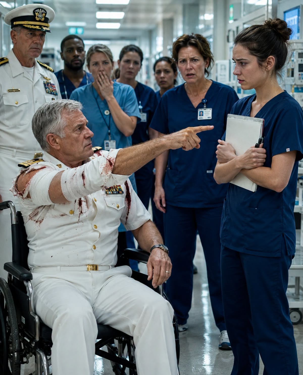 THEY GAVE THE ROOKIE NURSE A DEAF ADMIRAL AS A JOKE — THEN HE POINTED AT HER AND EXPOSED THE WHOLE WARD