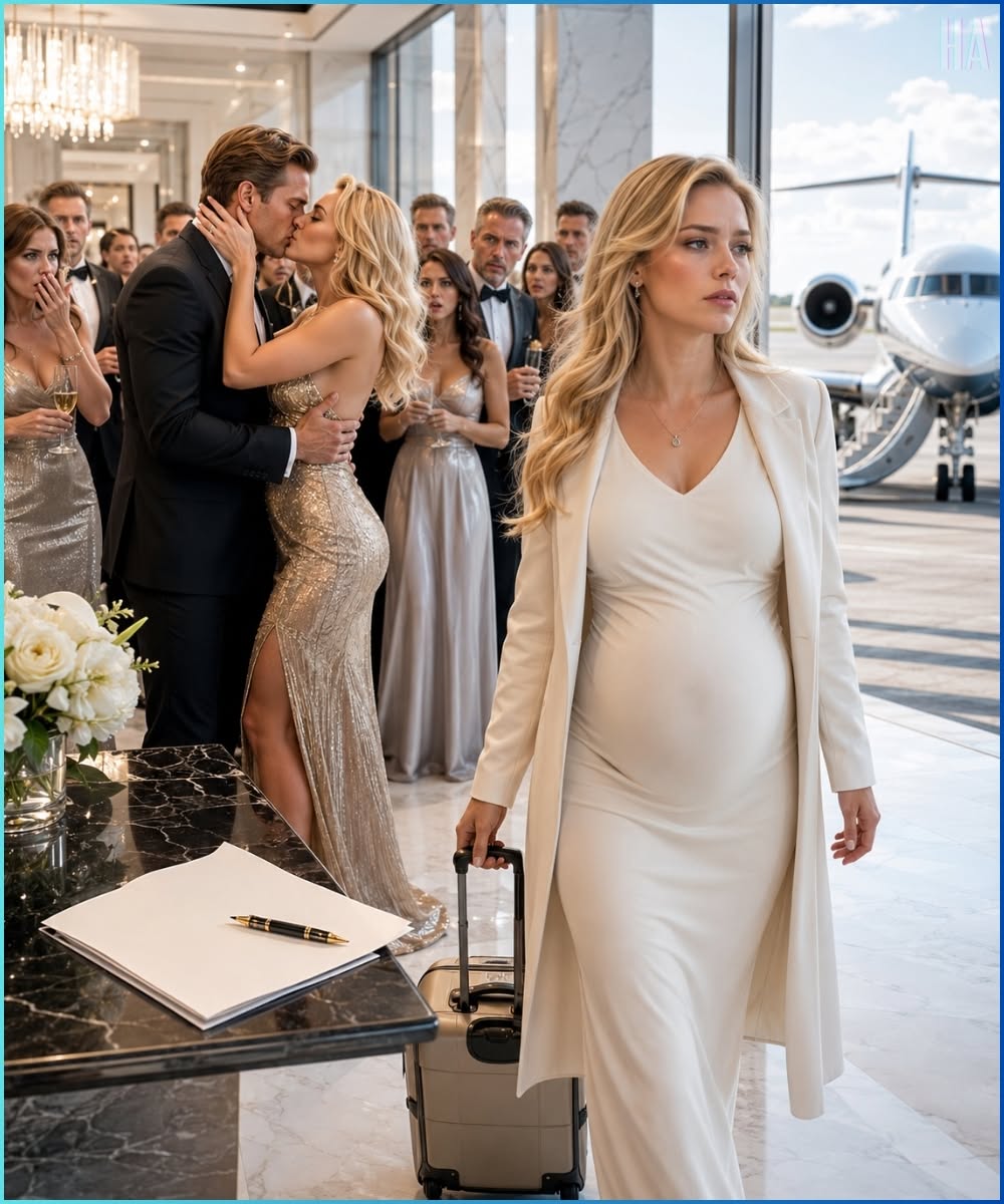 1 He Kissed His Mistress in Front of Everyone—So His Pregnant Wife Left Divorce Papers on His Desk and Vanished on a Private Jet