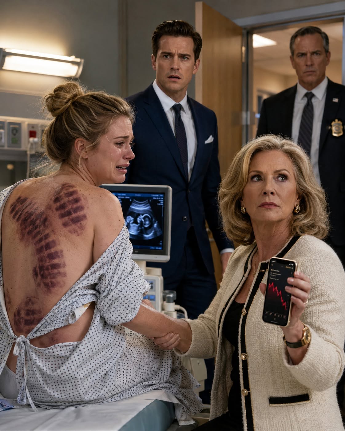 My pregnant daughter showed me bruises shaped like boot prints, and before her ultrasound was finished, I had already started destroying the powerful man who put them there.