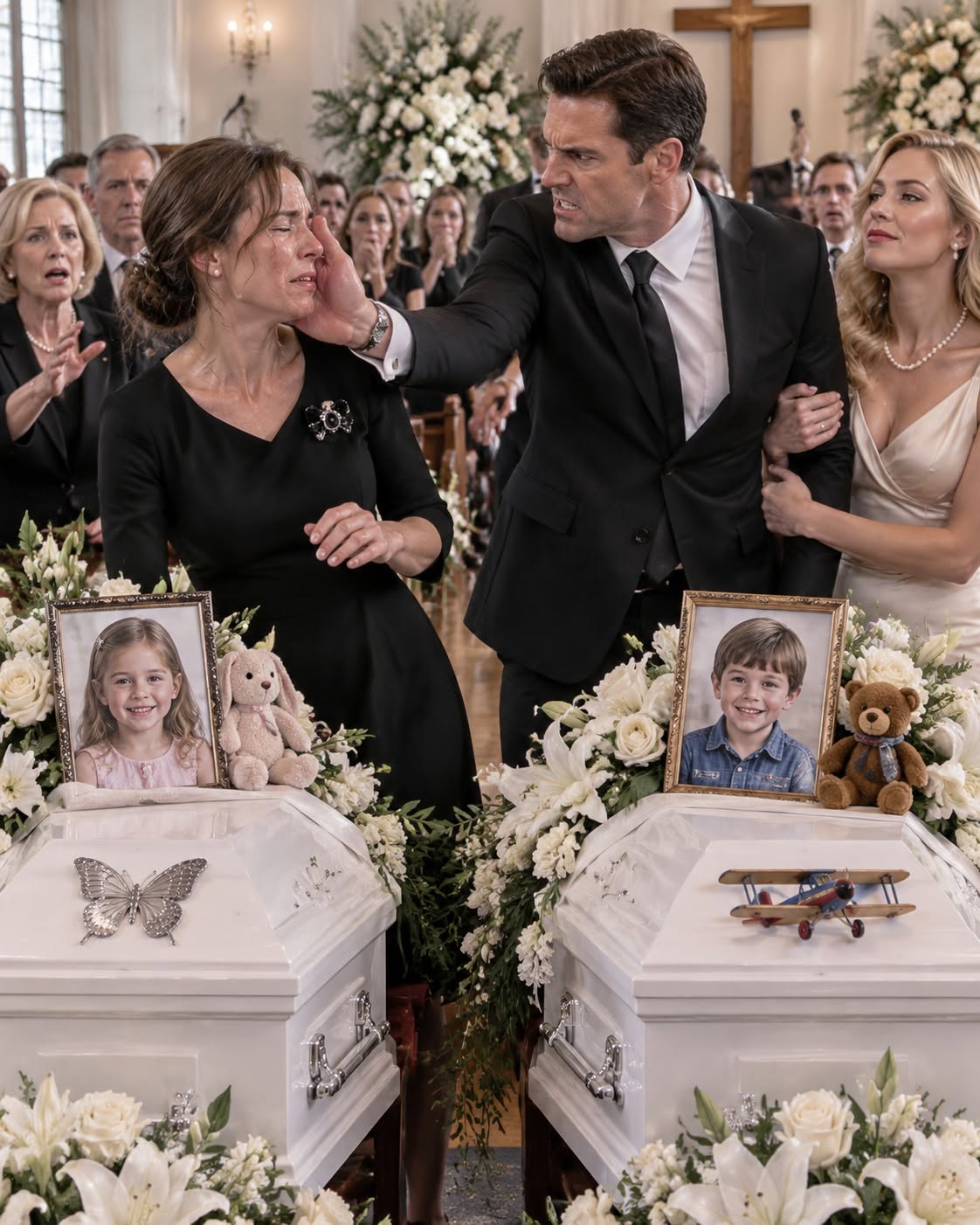 "At our twins’ funeral, my husband arrived with his mistress and accu:sed me of being a terrible mother beside their coffins