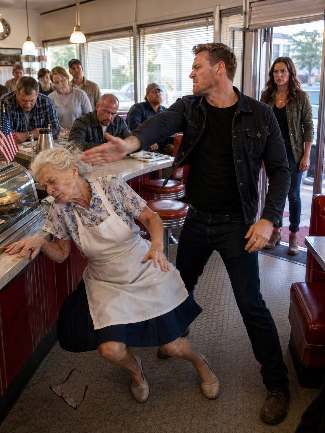 When a bully struck my 75-year-old mother in her North Carolina diner and warned he could do whatever he wanted