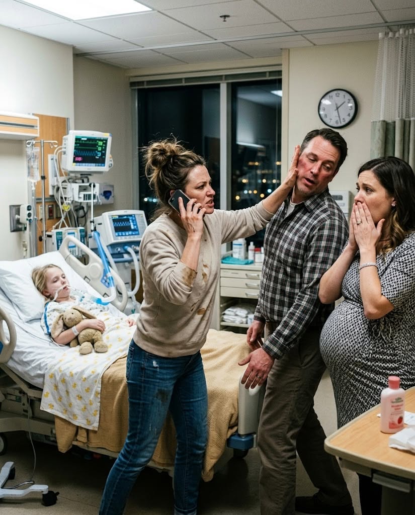 My husband and my sister laughed while my daughter Holly was dying in a hospital bed. Then he smirked and said, “Holly had a good run. We need that money for my son with your sister.” I slapped him across the face and made one phone call that destroyed them both.