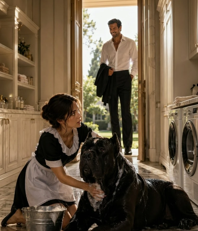 The Clumsy Maid Gave a Bath to a Mafia Boss’s Pitbull - Then he Refused to Let Her Go