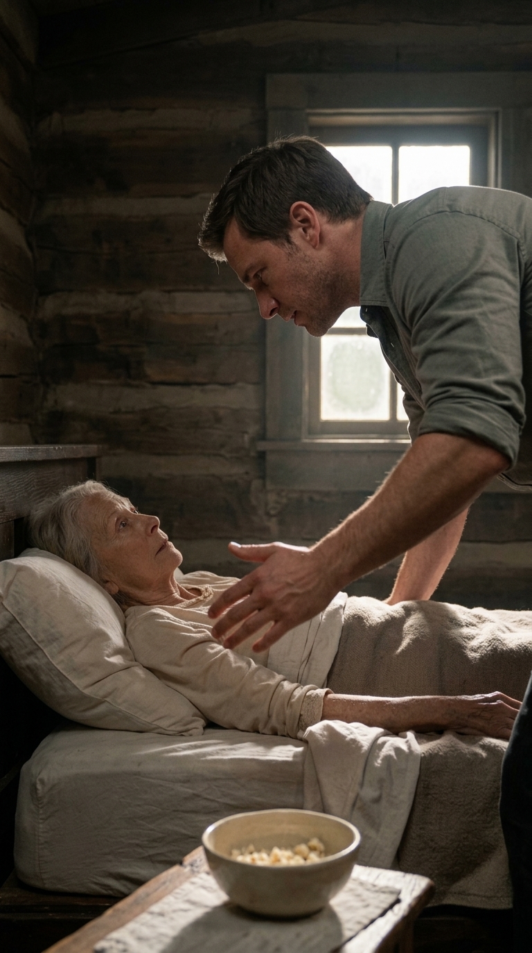 The Woman in the Old Wooden House