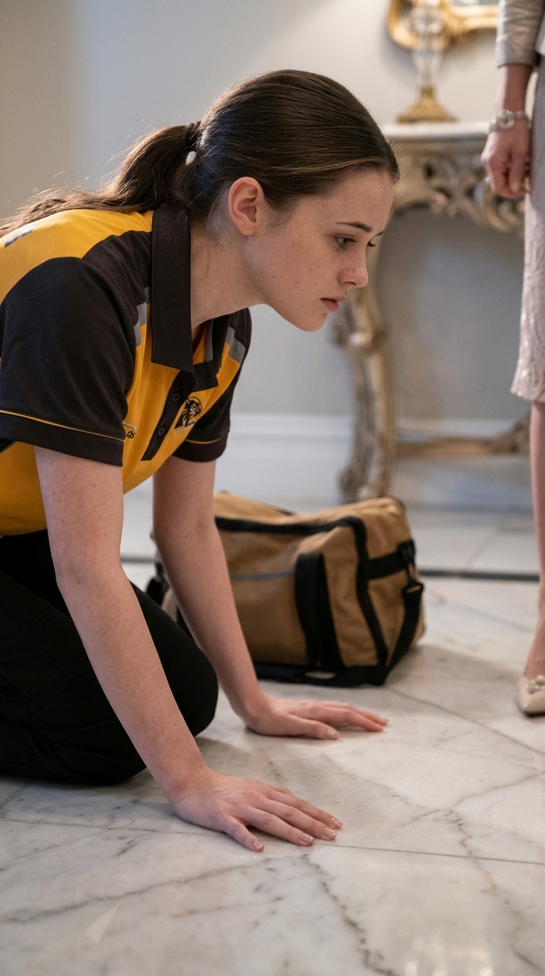 THE DELIVERY GIRL IS ACCUSED OF LOSING AN EXPENSIVE WATCH