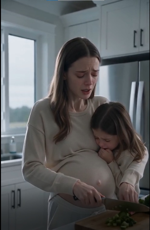 A Pregnant Wife Holds Her Feverish Child in the Kitchen — But Her Husband Comes Home and Throws His Family Out