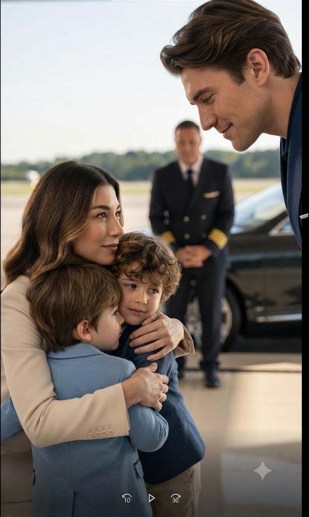 Her Billionaire Ex-Husband Sat Beside Her Just to Humiliate Her — But When the Plane Landed, Three Little Boys Ran From a Bentley Calling Her “Mom”
