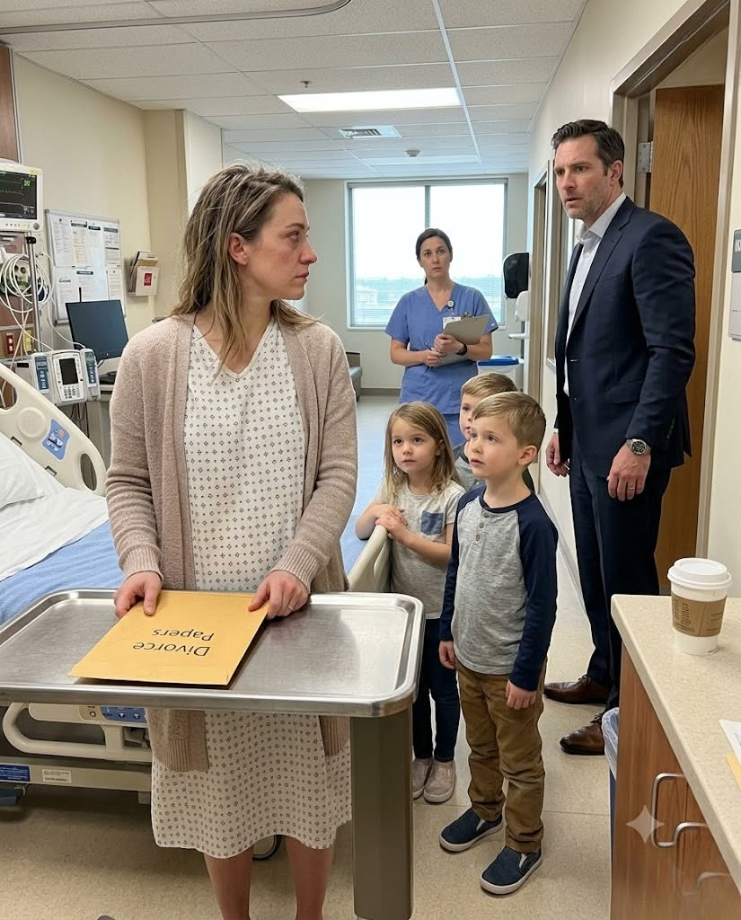 HE ABANDONED HIS PREGNANT WIFE IN THE ICU... FIVE YEARS LATER, SHE RETURNED WITH THREE CHILDREN AND A BILLIONAIRE