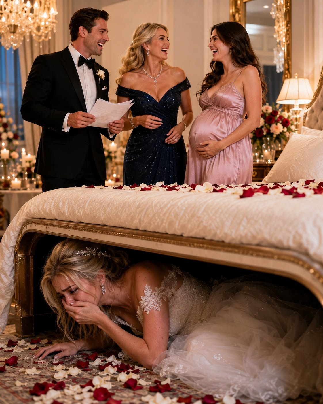 ON HER WEDDING NIGHT, ELLA HID UNDER THE BED TO SURPRISE HER HUSBAND - THEN HEARD HIM GIVE HER HOME TO HIS PREGNANT MISTRESS