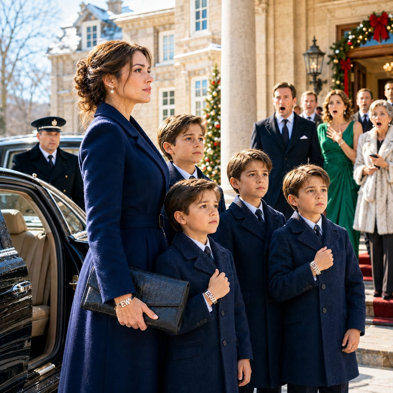 FIVE CHILDREN STEPPED OUT OF THE CAR, AND THE WHITFIELD CHRISTMAS WENT SILENT
