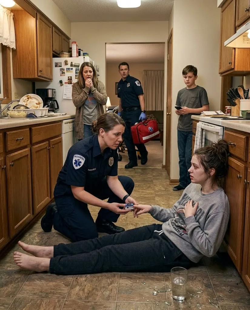 THE PARAMEDIC LOOKED AT THE SCREEN AND HER FACE CHANGED