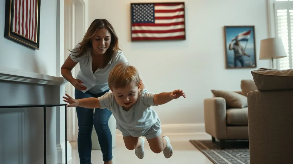 THE BABY FELL FROM THE STAIRCASE AND THE CAMERA SAW EVERYTHING