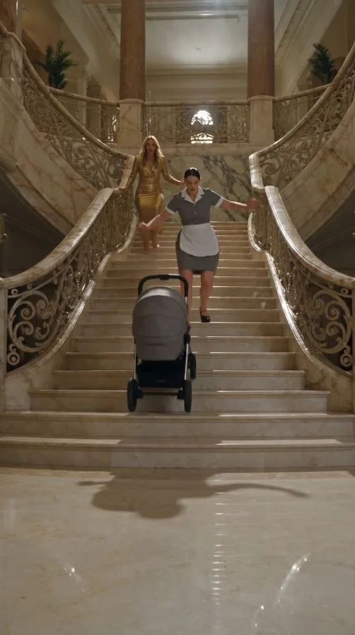 THE BABY STROLLER FELL DOWN THE STAIRS, BUT THE LITTLE GIRL HAD RECORDED WHO CAUSED IT