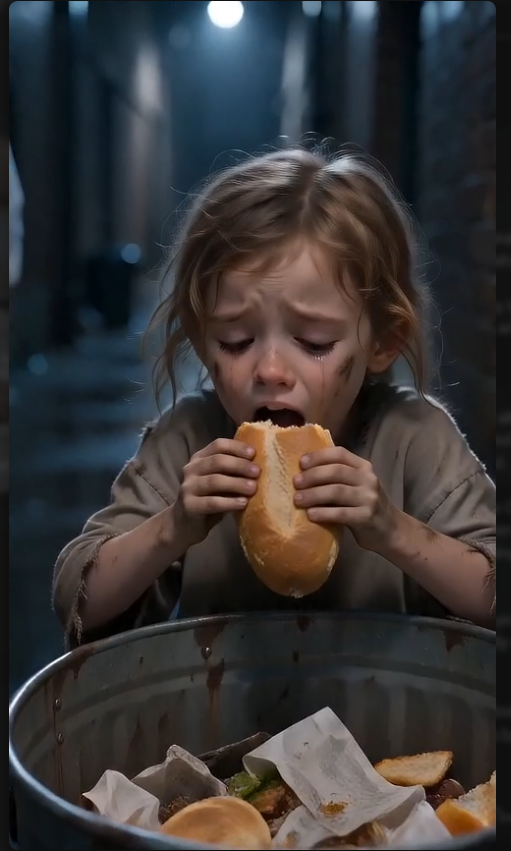 "If you're hungry, find me, don't eat the food in the trash."