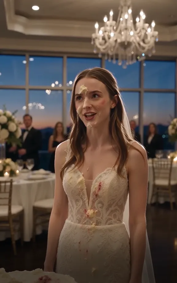 My wedding turned into a nightmare when my husband suddenly grabbed me in front of our guests and shoved my face into the wedding cake while his friends laughed. I stood there frozen, frosting covering my dress, then slowly removed my ring.
