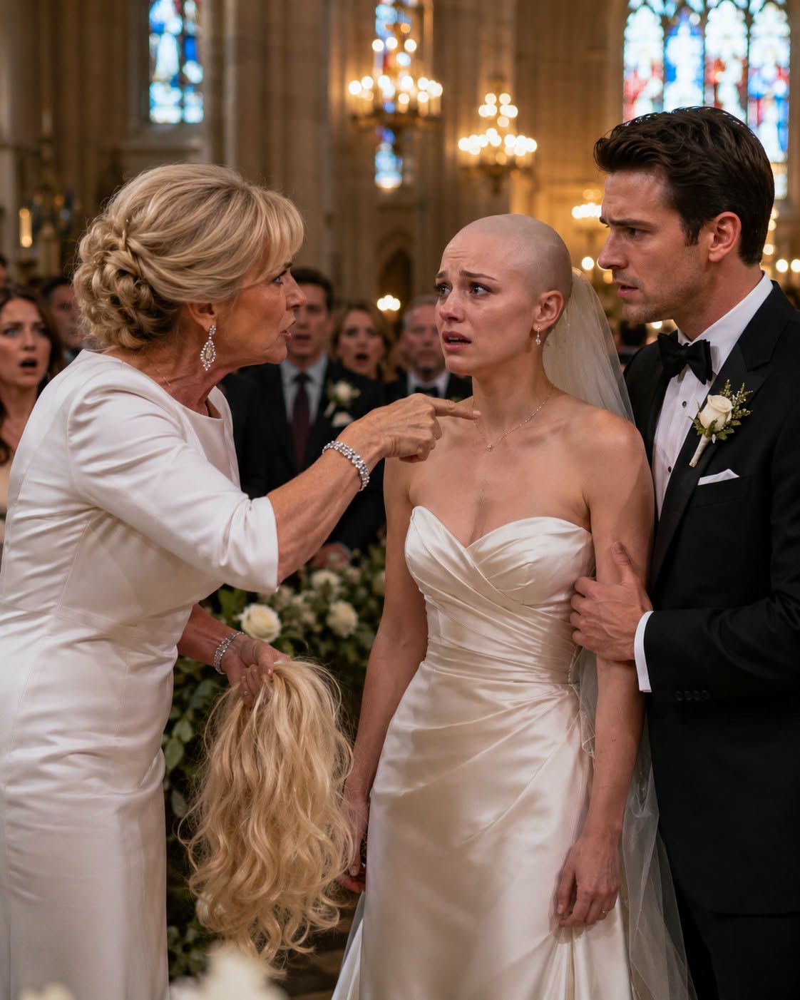“She’s a Liar!” My Mother-in-Law Ripped Off My Wig at the Altar—But She Didn’t Know the Bald Bride She Humiliated Had Already Found Her $8.4 Million Secret
