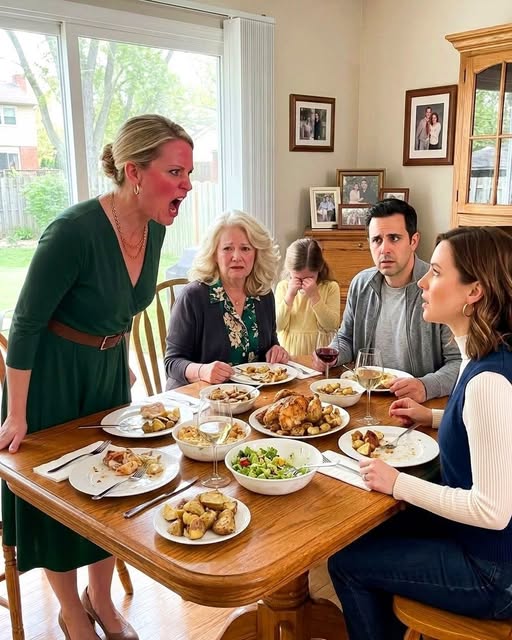 For five years, Emily had quietly carried the Carter family dinners on her shoulders. In Columbus, Ohio, she hosted Thanksgiving, birthdays, graduations, and countless Sunday gatherings. She planned the menus, bought the groceries, cooked for hours, cleaned afterward, and tried to keep the peace.