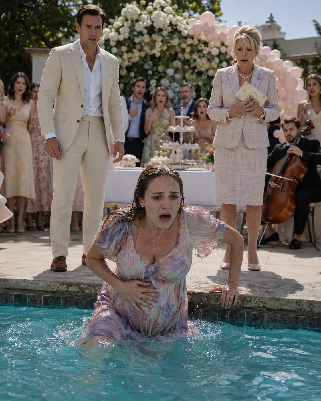 “Family Money Stays With Family.” My Husband Stole My $23,000 Delivery Fund at My Baby Shower—Then His Mother Pushed Me Into the Pool Without Knowing I Had Evidence Waiting