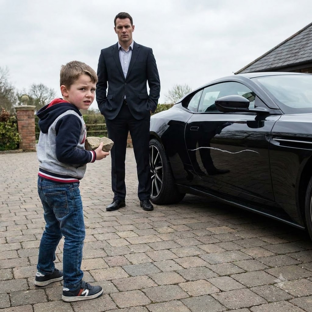 An 11-year-old boy used a sharp stone to scratch a long mark onto a billionaire's expensive car and was caught in the act; instead of showing remorse, he defiantly asked the billionaire, "So what? What can you do to me?" The billionaire smiled and replied, "You want to know what I'm going to do?"