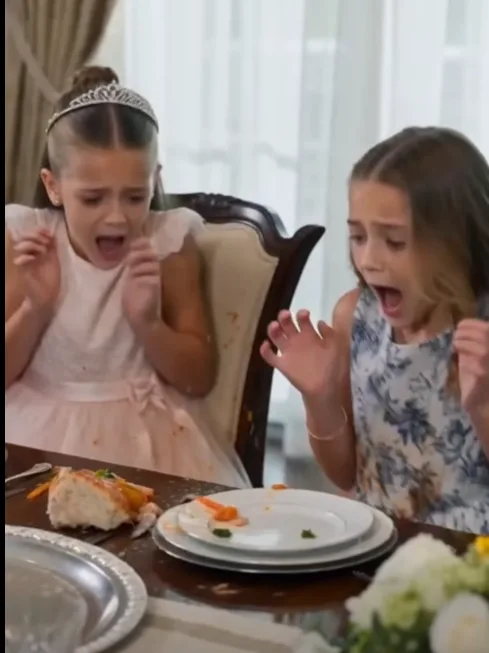 I thought the birthday dinner couldn’t get any worse—until Jessica’s shrimp platter left her hands and landed across both of my daughters.