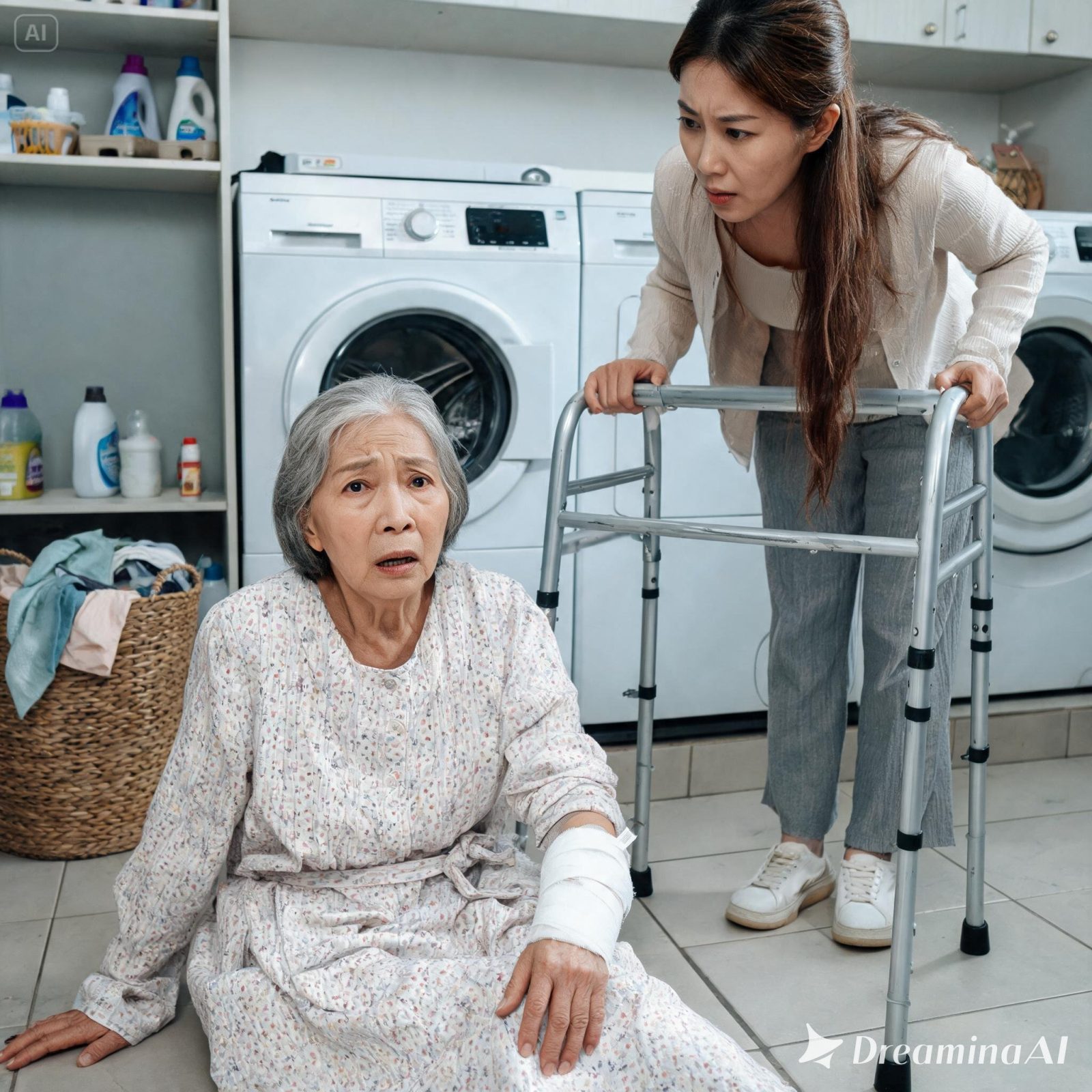My injured grandmother called me from the laundry room and said only four words: “Don’t tell your mother.” I found her sitting on the floor with her wrist still bandaged from surgery, while my mother stood over her holding the walker she had taken away. “She keeps trying to leave,” Mom said. Grandma looked at me and whispered, “Because tomorrow she signs my name for me.”