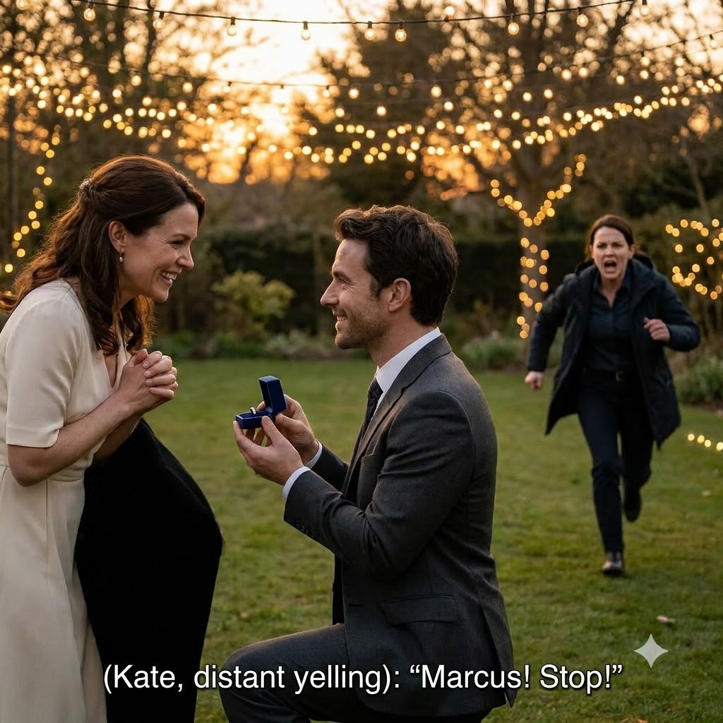 My husband’s best friend crashed our proposal, grabbed my hair in front of both our families, and screamed that the engagement didn’t count because nobody had asked for her approval.